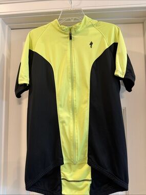 Specialized Yellow and Black Short-Sleeve Cycling Jersey